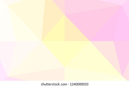 Light Pink, Yellow vector shining hexagonal background. Creative illustration in halftone style with gradient. The polygonal design can be used for your web site.
