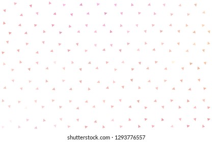 Light Pink, Yellow vector  shining triangular background. Creative illustration in halftone style with triangles. Textured pattern for your backgrounds.