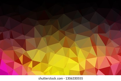 Light Pink, Yellow vector shining triangular template. Shining colored illustration in a Brand new style. Elegant pattern for a brand book.