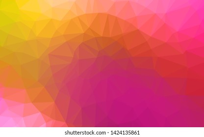 Light Pink, Yellow vector shining triangular pattern. Brand new colorful illustration in with gradient. Completely new design for your business.