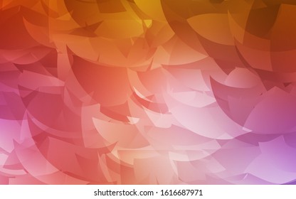 Light Pink, Yellow vector shining triangular background. Geometric illustration in Origami style with gradient.  Textured pattern for your backgrounds.