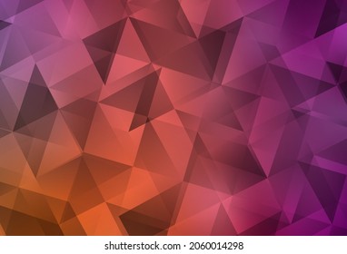 Diseño triangular de vectores amarillo y rosa claro. Ilustración abstracta poligonal con gradiente. Un diseño completamente nuevo para su prospecto.