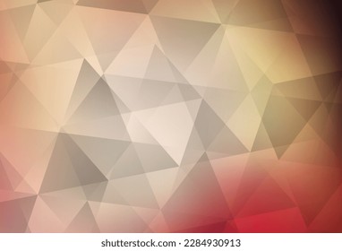 Light Pink, Yellow vector shining triangular background. Polygonal abstract illustration with gradient. Brand new design for your business.