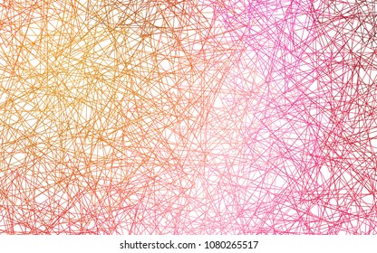 Light Pink, Yellow vector of small triangles on white background. Illustration of abstract texture of triangles. Pattern design for banner, poster, cover.