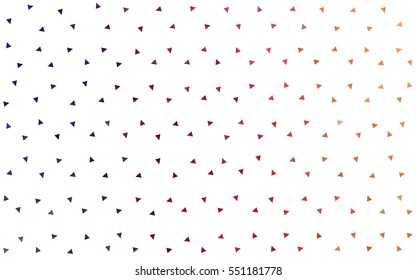 Light Pink Yellow vector of small triangles on white background. Illustration of abstract texture of triangles. Pattern design for banner, poster, cover.