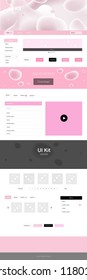 Light Pink, Yellow vector style guide with bent lines. Creative illustration in halftone marble style with gradient. This sample is for your landing page.