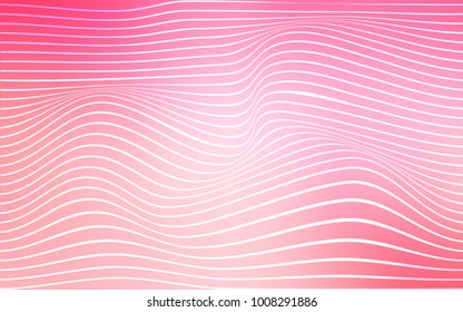 Light Pink, Yellow vector template with curved lines. Creative geometric illustration in Origami style with gradient. A completely new design for your business.