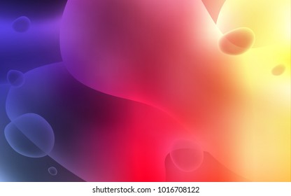 Light Pink, Yellow vector template with bubble shapes. Creative geometric illustration in memphis style with gradient. A completely new memphis design for your business.