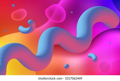 Light Pink, Yellow vector template with bent lines. Brand-new colored illustration in memphis style with gradient. Brand-new design for your ads, poster, banner.