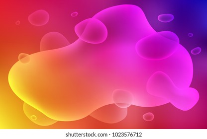 Light Pink, Yellow vector template with liquid shapes. Shining crooked illustration in memphis style. Memphis design for your web site.