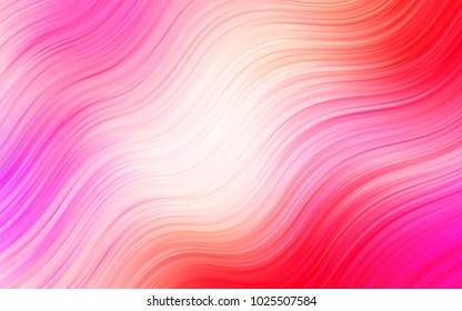 Light Pink, Yellow vector template with bent lines. Creative illustration in halftone marble style with gradient. The elegant pattern for brand book.