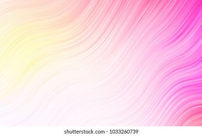 Light Pink, Yellow vector template with bent ribbons. Geometric illustration in marble style with gradient.  Brand-new design for your ads, poster, banner.