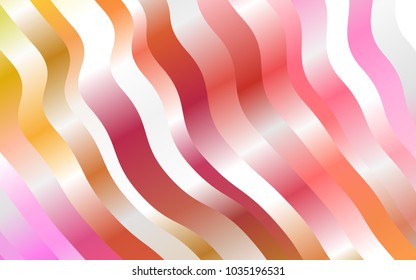 Light Pink, Yellow vector template with abstract lines. A sample with blurred bubble shapes. A completely new marble design for your business.