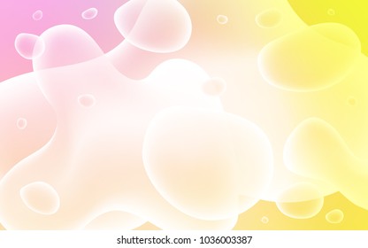 Light Pink, Yellow vector template with liquid shapes. Shining crooked illustration in memphis style. The best blurred design for your business.