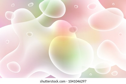Light Pink, Yellow vector template with bubble shapes. Shining crooked illustration in memphis style. A completely new memphis design for your business.
