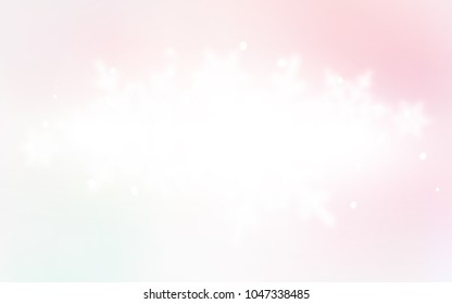 Light Pink, Yellow vector template with ice snowflakes. Glitter abstract illustration with crystals of ice. The pattern can be used for new year ad, booklets.