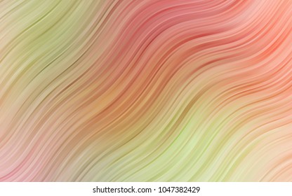 Light Pink, Yellow vector template with lines, ovals. A sample with blurred bubble shapes. Marble style for your business design.
