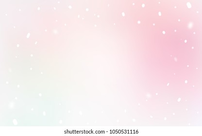 Light Pink, Yellow vector template with ice snowflakes. Decorative shining illustration with snow on abstract template. The pattern can be used for new year leaflets.