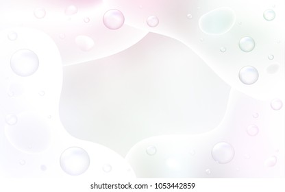 Light Pink, Yellow vector template with bubble shapes. Geometric illustration in memphis style with gradient.  The best blurred design for your business.