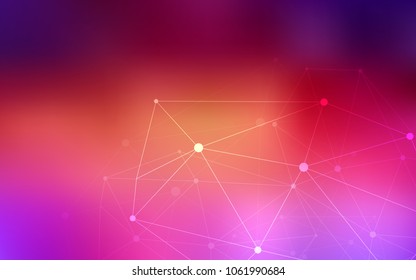 Light Pink, Yellow vector template with circles, triangles. Colorful illustration with circles and lines in futuristic style. Pattern can be used for ads, leaflets.