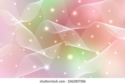 Light Pink, Yellow vector template with carnival confetti. Glitter abstract illustration with colorful confetti, ribbons. The pattern can be used for new year ad, booklets.