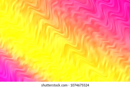 Light Pink, Yellow vector template with bent ribbons. An elegant bright illustration with gradient. A completely new marble design for your business.