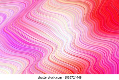 Light Pink, Yellow vector template with bubble shapes. Modern gradient abstract illustration with bandy lines. A completely new template for your business design.