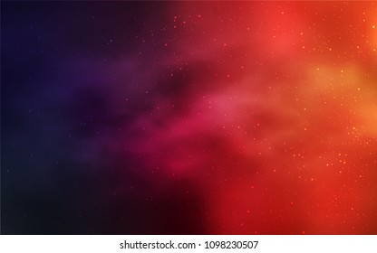 Light Pink, Yellow vector template with space stars. Blurred decorative design in simple style with galaxy stars. Pattern for futuristic ad, booklets.