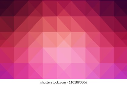 Light Pink, Yellow vector template with gradient triangles. Creative geometric illustration in Origami style with gradient. Brand new design for your business.