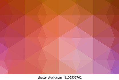 Light Pink, Yellow vector template with gradient triangles. Creative geometric illustration in Origami style with gradient. Brand new design for your business.