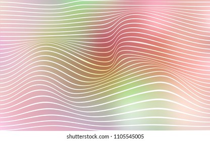 Light Pink, Yellow vector template with lines. Glitter abstract illustration with wry lines. A completely new design for your business.