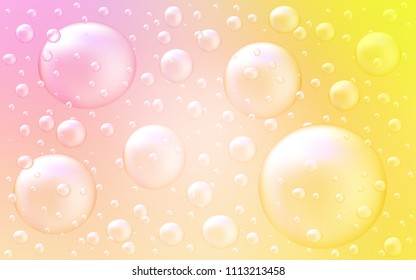 Light Pink, Yellow vector template with circles. Blurred decorative design in abstract style with bubbles. Completely new template for your brand book.