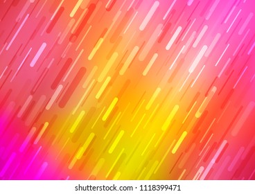 Light Pink, Yellow vector template with repeated sticks. Blurred decorative design in simple style with lines. The pattern can be used for busines ad, booklets, leaflets