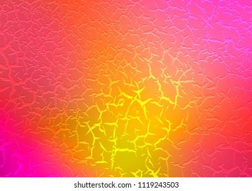 Light Pink, Yellow vector template with lines, ovals. Brand new colored illustration in marble style with gradient. A new texture for your  ad, booklets, leaflets.
