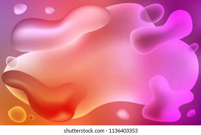 Light Pink, Yellow vector template with bubble shapes. A completely new color illustration in memphis style. New composition for your brand book.