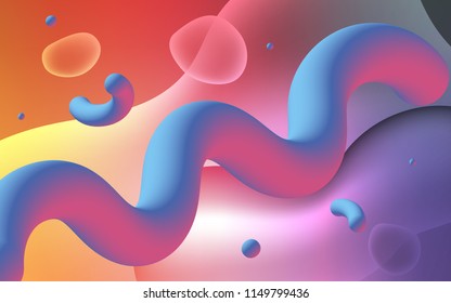 Light Pink, Yellow vector template with abstract circles. Blurred geometric sample with gradient bubbles.  A completely new memphis design for your business.