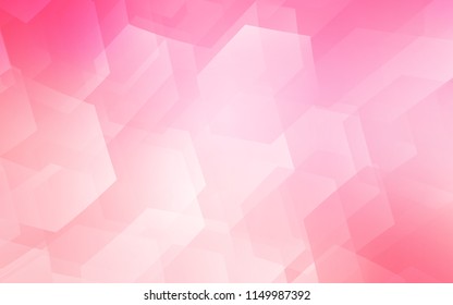 Light Pink, Yellow vector template in hexagonal style. Illustration with set of colorful hexagons. New design for website's poster, banner.