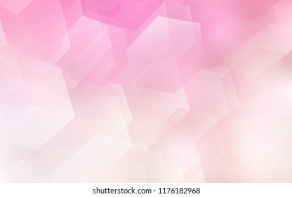 Light Pink, Yellow vector template in hexagonal style. White background with colorful hexagons. Beautiful design for your business advert.