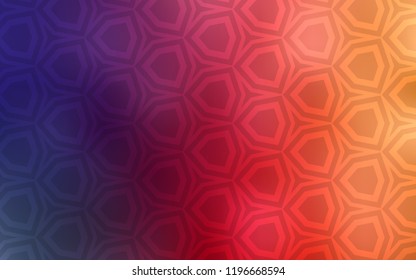 Light Pink, Yellow vector template in hexagonal style. Blur background with colorful hexagons. Pattern for your ad, booklets.