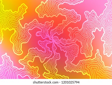 Light Pink, Yellow vector template with abstract lines. Creative geometric illustration in marble style with gradient. The best blurred design for your business.