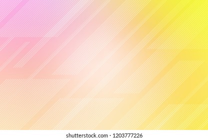 Light Pink, Yellow vector template with repeated sticks. Decorative shining illustration with lines on abstract template. The pattern for ad, booklets, leaflets.