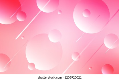 Light Pink, Yellow vector template with circles. Modern abstract illustration with colorful water drops. Pattern can be used for futuristic ad, booklets.