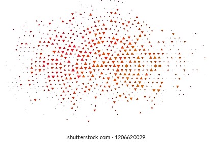 Light Pink, Yellow vector template with crystals, triangles. Beautiful illustration with triangles in nature style. Best design for your ad, poster, banner.