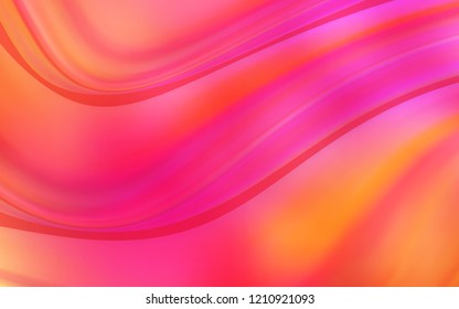 Light Pink, Yellow vector template with bent lines. A completely new color illustration in marble style. Pattern for your business design.