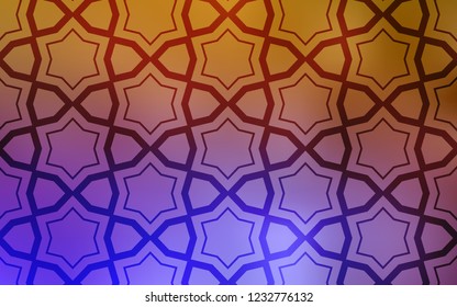 Light Pink, Yellow vector template with sky stars. Glitter abstract illustration with colored stars. Smart design for your business advert.