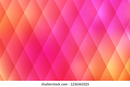 Light Pink, Yellow vector template with crystals, rectangles. Decorative design in abstract style with rectangles. Pattern can be used for websites.