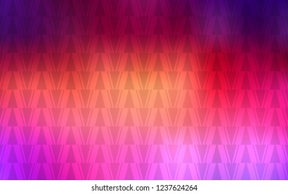Light Pink, Yellow vector template with lines, triangles. Glitter abstract illustration with triangular shapes. Pattern for websites.
