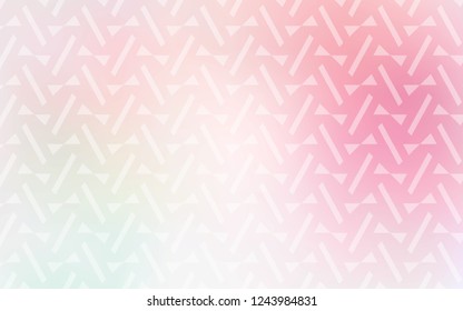Light Pink, Yellow vector template with lines, triangles. Triangles on abstract background with colorful gradient. Pattern for commercials.