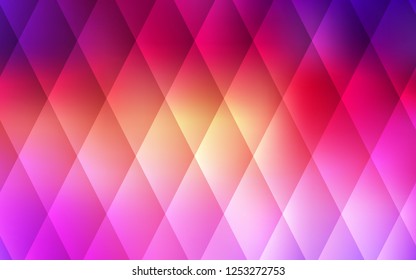 Light Pink, Yellow vector template with crystals, rectangles. Decorative design in abstract style with rectangles. The template can be used as a background.