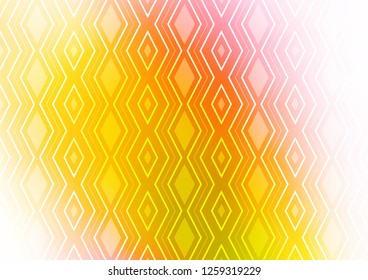 Light Pink, Yellow vector template with sticks, squares. Colorful decorative design in simple style with lines, rhombuses. Pattern for ads, posters, banners.